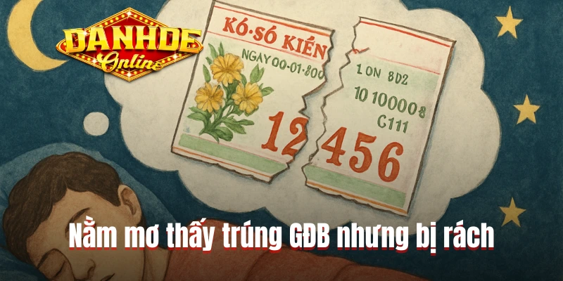 Nằm mơ thấy trúng GĐB nhưng bị rách Nằm mơ thấy trúng GĐB nhưng bị rách